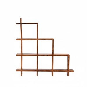 Handcrafted Stepped Wooden Miniature Display Shelf